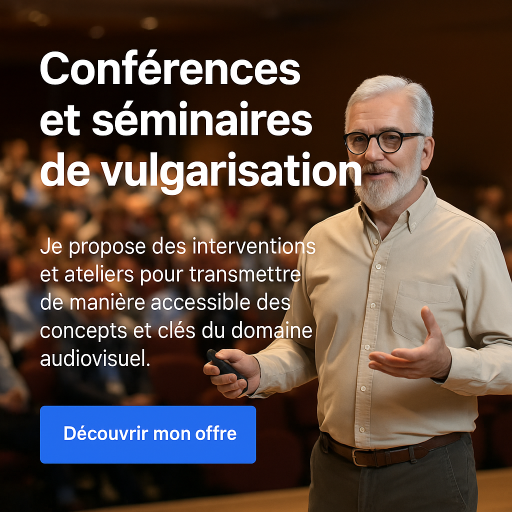 Conference avec intervenant audiovisuel